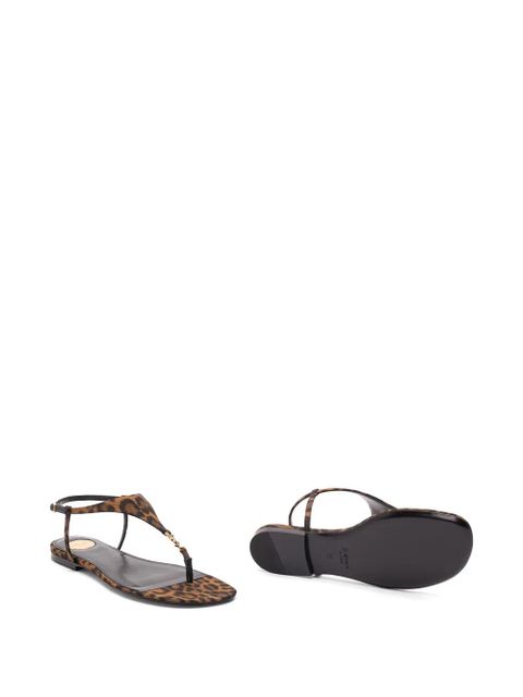 Saint Laurent Cassandra logo sandals - Brown - zdjęcie produktu nr 2