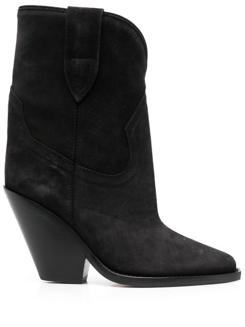 ISABEL MARANT Leyane 90mm suede boots - Black - zdjęcie produktu nr 1