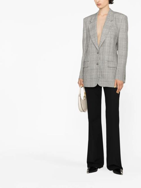 Alessandra Rich Prince of Wales check single-breasted blazer - Black - zdjęcie produktu nr 2