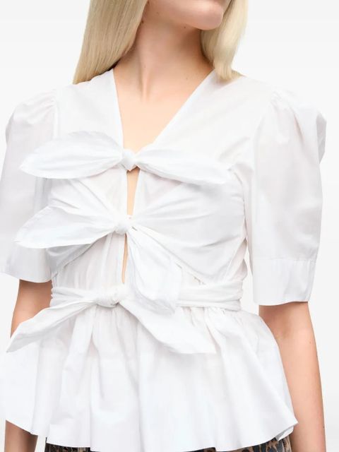 GANNI peplum blouse - White