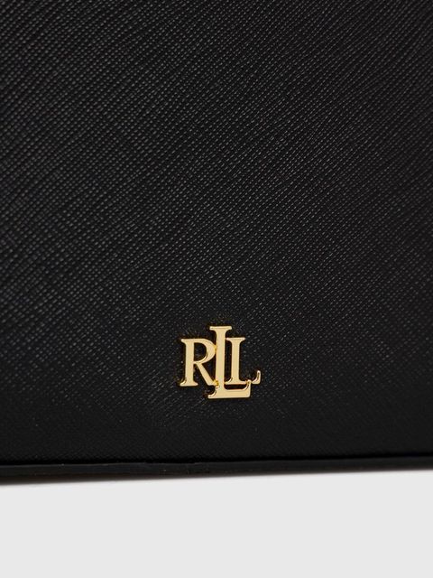 Lauren Ralph Lauren torebka skórzana kolor czarny