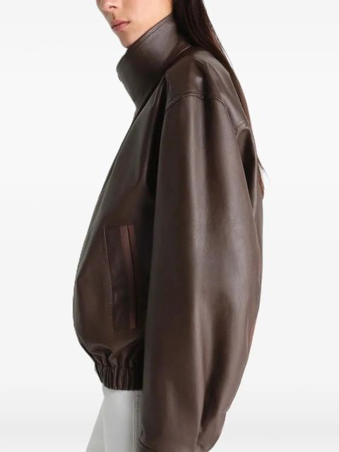 LEMAIRE leather bomber jacket - Brown - zdjęcie produktu nr 2