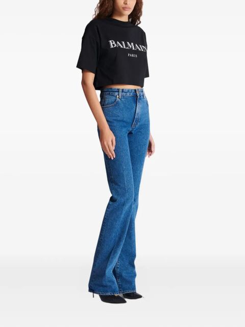 Balmain logo-print T-shirt - Black