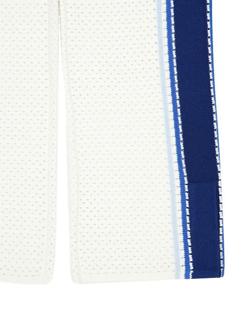 Casablanca mesh-stripe track pants - White