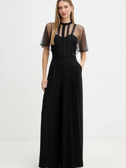 Twinset kombinezon kolor czarny koronkowy z dekoltem okrągłym 252TT2340 - zdjęcie produktu nr 1
