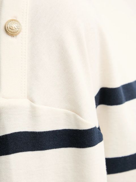 Tommy Hilfiger longsleeve bawełniany kolor beżowy WW0WW45760