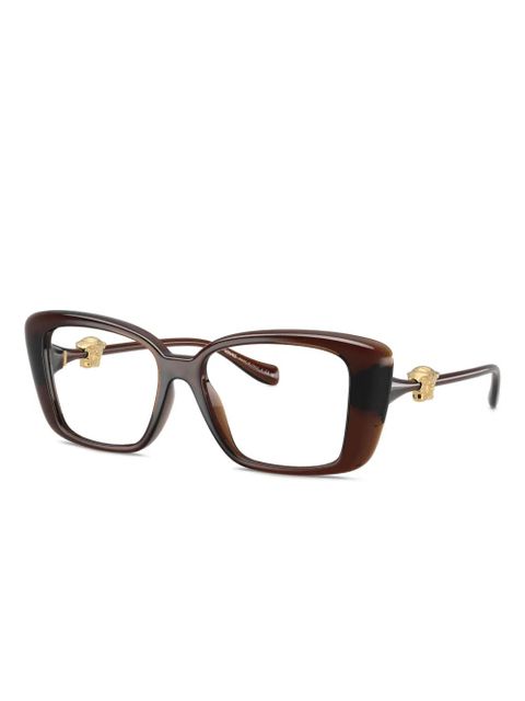Versace Eyewear medusa-detail square-frame glasses - Brown - zdjęcie produktu nr 2