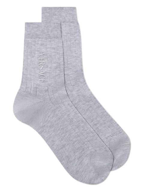 Versace ribbed logo socks - Grey - zdjęcie produktu nr 1