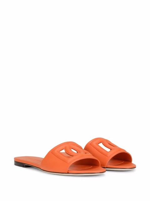 Dolce & Gabbana DG Logo leather sandals - Orange - zdjęcie produktu nr 2
