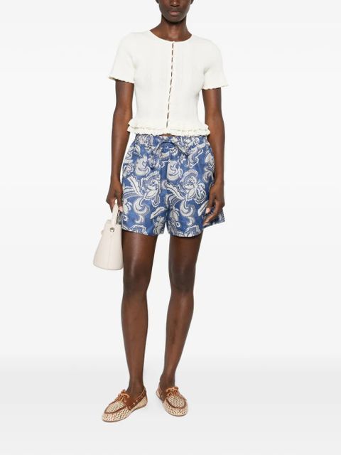 SANDRO paisley-print shorts - Blue - zdjęcie produktu nr 2
