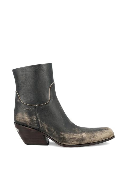 Balenciaga Memphis distressed calf-length cowboy boots - Black - zdjęcie produktu nr 1