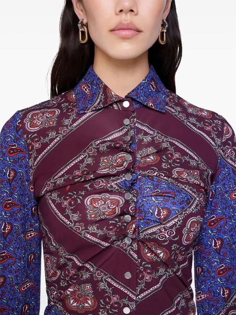 Rabanne paisley-print shirt - Purple