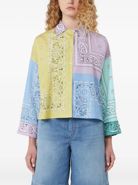 Weekend Max Mara patchwork bandana-print shirt - Blue - zdjęcie produktu nr 1