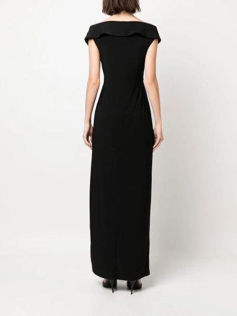 Lauren Ralph Lauren sleeveless pinched-waist gown - Black
