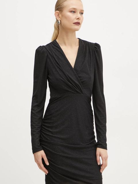 Morgan sukienka RGLIT kolor czarny mini dopasowana RGLIT