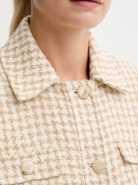 Morgan koszula damska kolor beżowy regular z kołnierzykiem klasycznym VENU.F