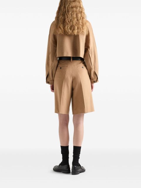 Prada camel-hair blouson jacket - Brown