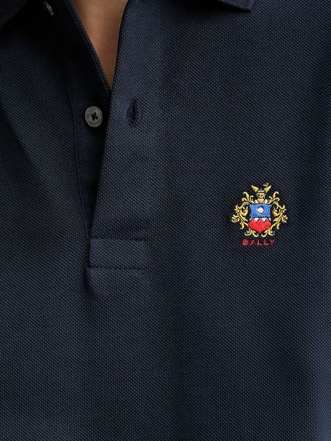 Bally polo bawełniane damski kolor granatowy WJE04R