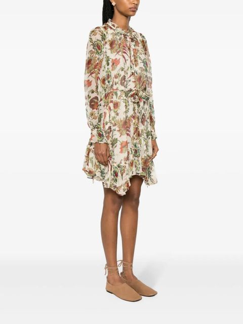 Ulla Johnson Anais ruffled silk mini dress - Neutrals