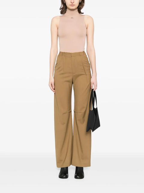 MM6 Maison Margiela pleat-detailing trousers - Brown