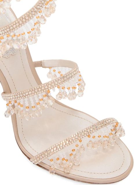René Caovilla beaded-embellishment strappy sandals - Neutrals