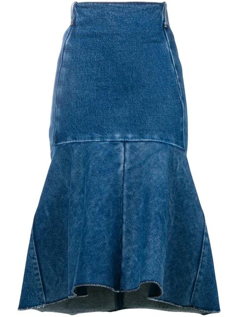 Balenciaga Godet peplum-style skirt - Blue - zdjęcie produktu nr 1