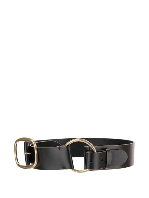 Chloé leather rounded-buckle belt - Black - zdjęcie produktu nr 1