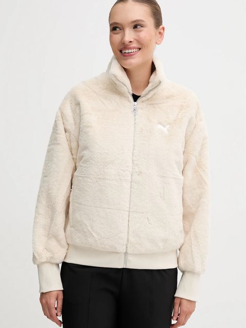 Puma kurtka kolor beżowy przejściowa oversize 632169 - zdjęcie produktu nr 1