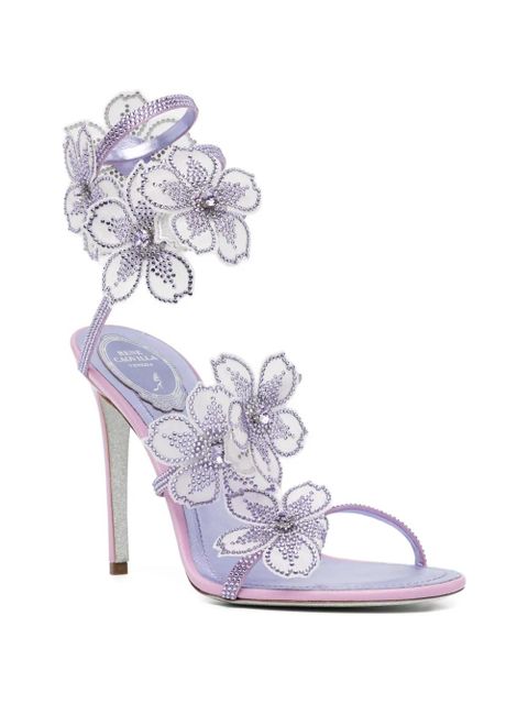 René Caovilla 105mm Peach Flower sandals - Purple - zdjęcie produktu nr 2