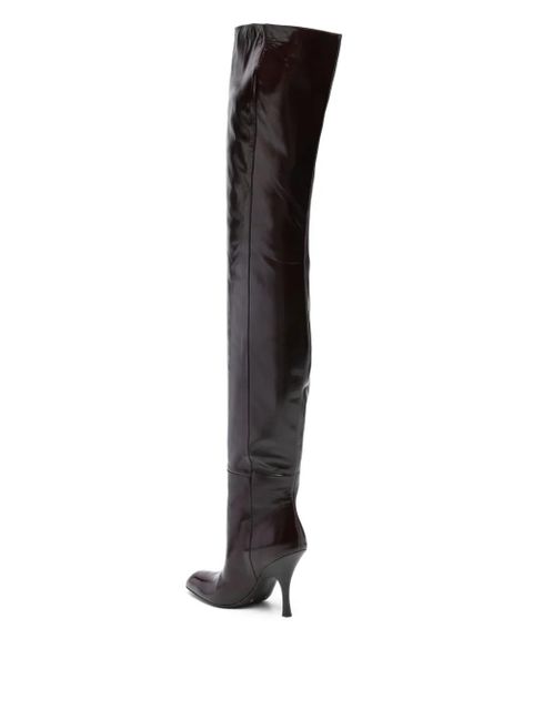 KHAITE 100mm Colt over-the-knee boots - Red