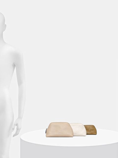 Coccinelle kosmetyczka skórzana 3-pack kolor beżowy E5.TMF.25.04.01