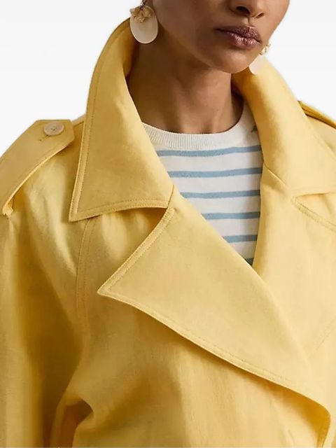 Lauren Ralph Lauren belted double-breasted jacket - Yellow