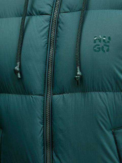 HUGO kurtka puchowa kolor zielony zimowa 50546344