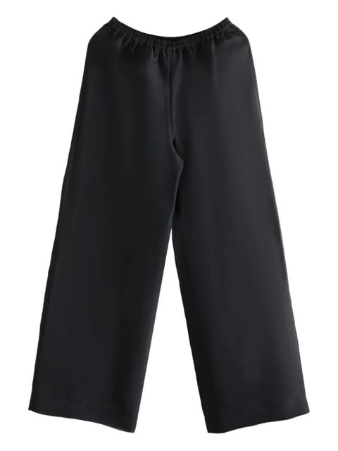 The Row elastic-waist silk trousers - Black - zdjęcie produktu nr 1