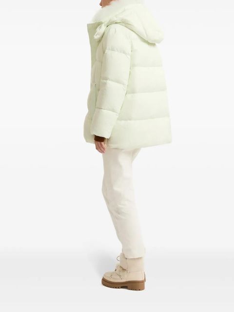 Yves Salomon shearling-trimmed down jacket - Green