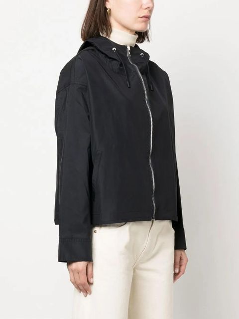 Yves Salomon zip-up hooded jacket - Blue