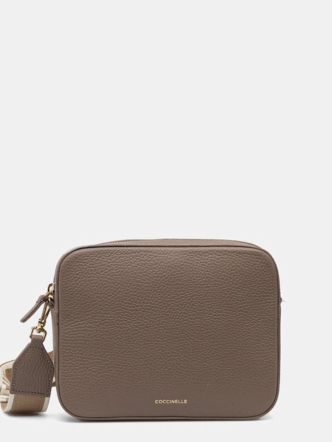 Coccinelle torebka skórzana kolor brązowy - zdjęcie produktu nr 1