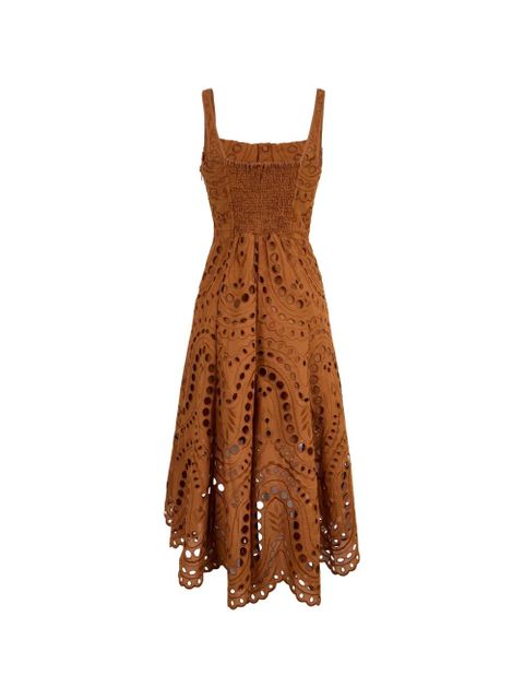 Charo Ruiz Ibiza Ayla eyelet asymmetric dress - Brown - zdjęcie produktu nr 2