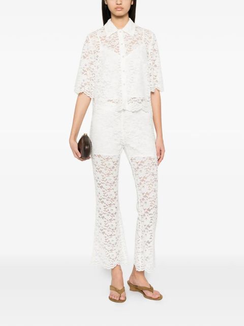 TWINSET flower-lace trousers - White - zdjęcie produktu nr 2