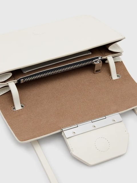 AllSaints torebka skórzana ANN kolor biały W122XC