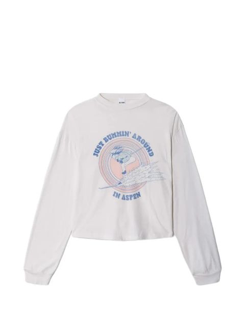 RE/DONE Boxy graphic long-sleeve top - White - zdjęcie produktu nr 1