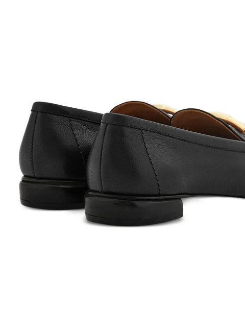 Ferragamo Silvy fringed gancio loafers - Black