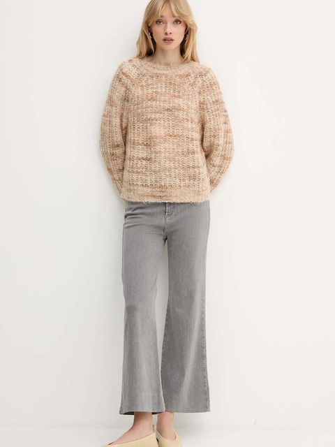 BOSS Orange sweter wełniany damski kolor beżowy 50527837 - zdjęcie produktu nr 2