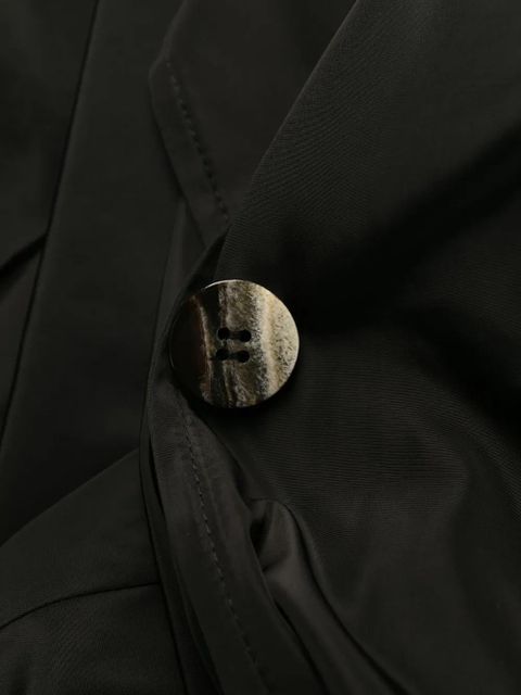 GANNI notched-lapel single-breasted coat - Black