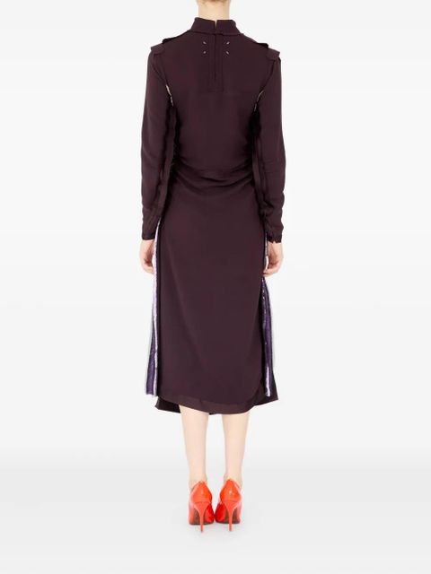 Maison Margiela gathered midi dress - Brown