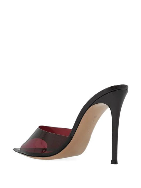 Gianvito Rossi 100mm leather heeled mules - Red