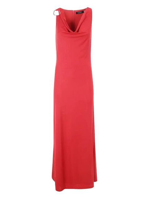 Lauren Ralph Lauren ring-detail cowl-neck dress - Red - zdjęcie produktu nr 1