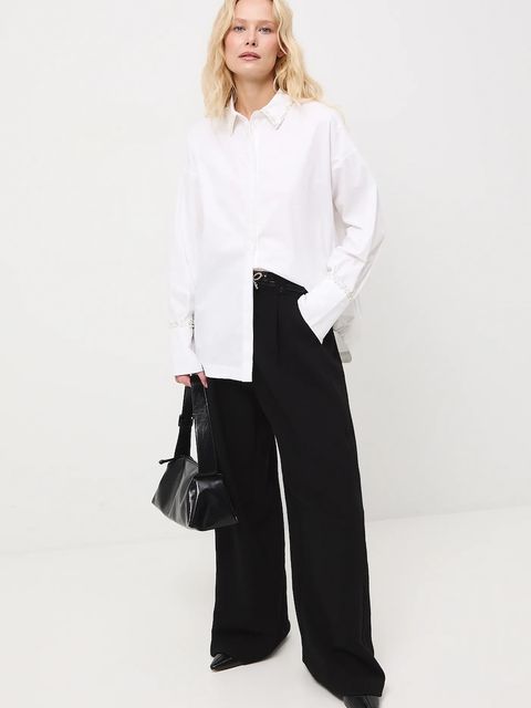 Medicine koszula damska kolor biały relaxed z kołnierzykiem klasycznym - zdjęcie produktu nr 2