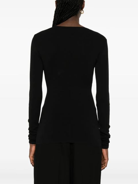 TOTEME compact cotton T-shirt - Black