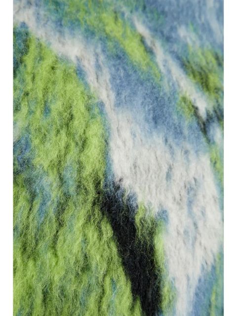 The Attico brushed-jacquard sweater - Blue